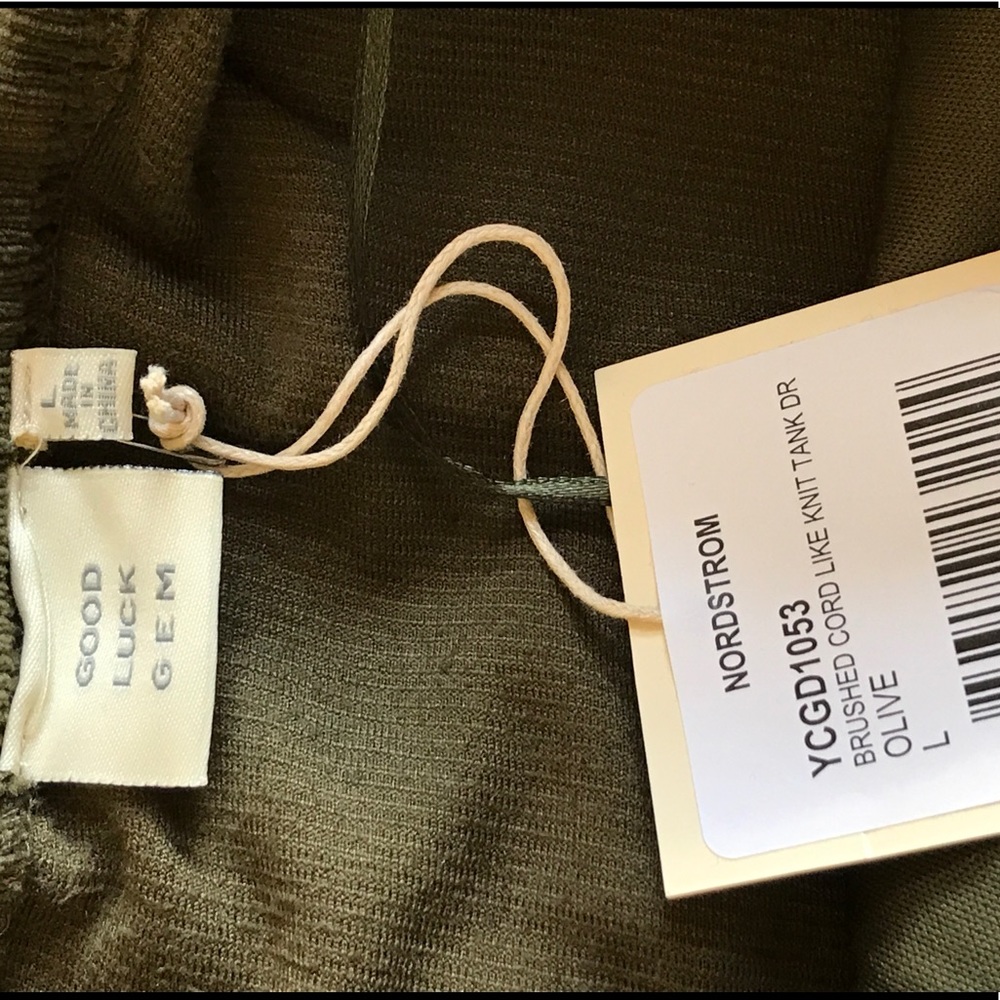 🌿 NWT  Good Luck Gem • Olive Velvet Dress - Picture 3 of 7